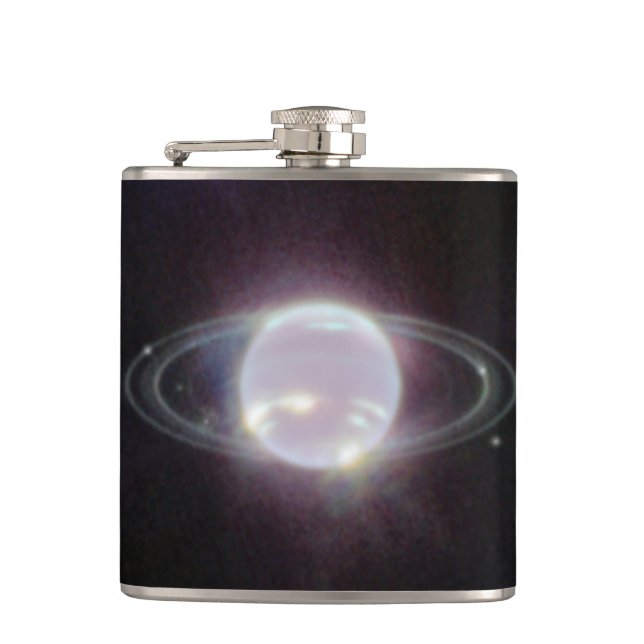 JWST Rings of Planet Neptune Hip Flask (Front)