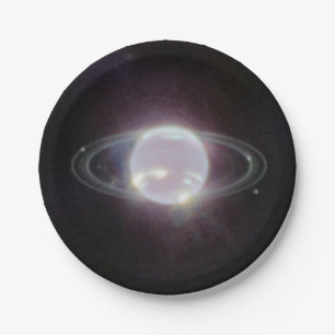 JWST Rings of Planet Neptune Paper Plate