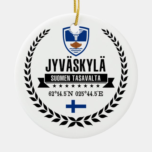 Jyväskylä Ceramic Ornament (Front)
