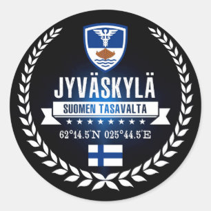 Jyväskylä Classic Round Sticker