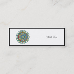 K134 Light Blue Curled Edges Mini Business Card