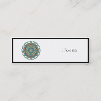 K134 Light Blue Curled Edges Mini Business Card