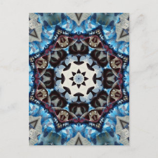 K186 Fancy Blue Octagon Postcard
