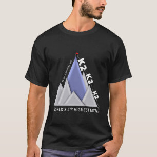 K2 2nd Highest Mountain Black T Shirt
