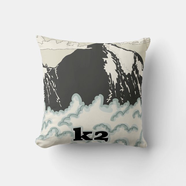 K2 Mountain Travel poster Cushion (Front)