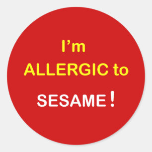 k8 - I'm Allergic - SESAME. Classic Round Sticker