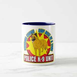 K9 Belgian Malinois Bite Two-Tone Coffee Mug