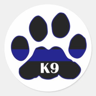 K9 Blue Line Classic Round Sticker