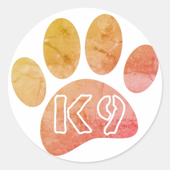K9 Dog Lovers Classic Round Sticker (Front)