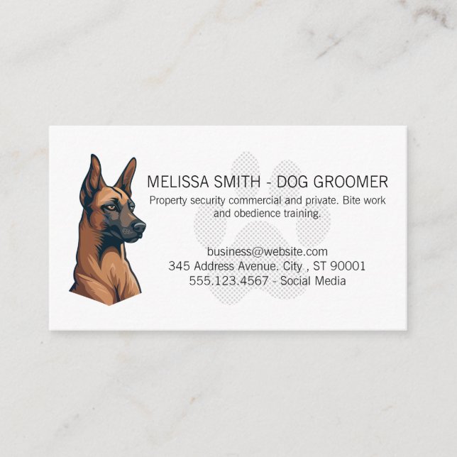 K9 Dog | Paw Business Card (Front)