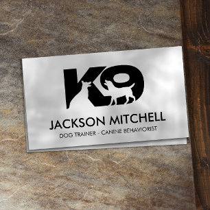 K9 Dog Trainer - Canine Behaviorist  Business Card