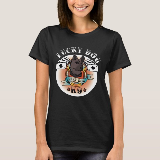 K9 Handler K9 Unit Police Military K9 German Sheph T-Shirt (Front)