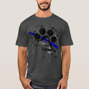K9 Handler Thin Blue line Run At Your Own Risk T-Shirt