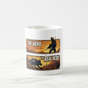 K9 Military Dog The Real Hero Sunset Art Coffee Mug