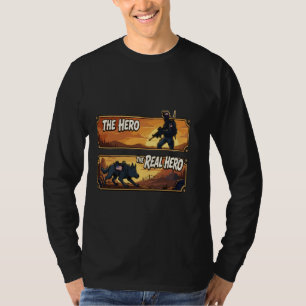 K9 Military Dog The Real Hero Sunset Art T-Shirt