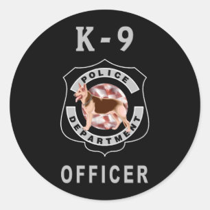 K9 Police Classic Round Sticker