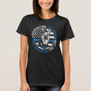 K9 Police Dog Supporting The Paws K9 Police Office T-Shirt