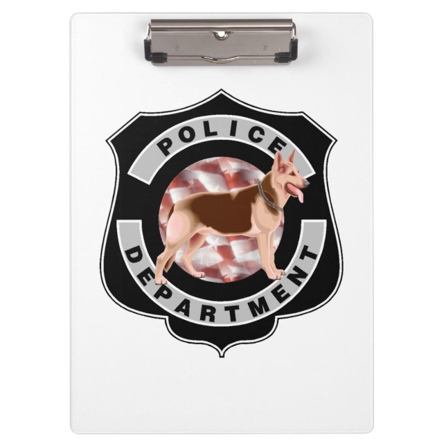 K9 Police Officers Clipboard (Front)