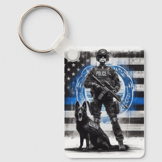 K9 Police Unit Key Ring (Front)