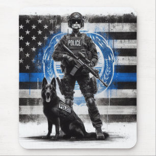 K9 Police Unit Mouse Pad