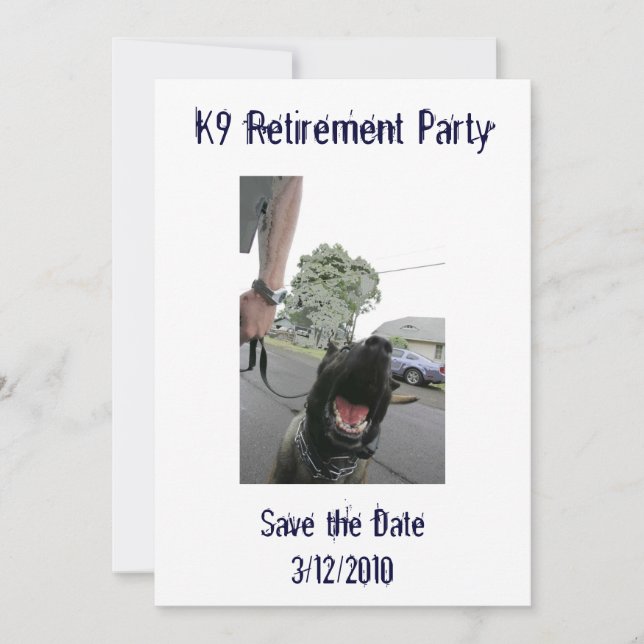 K9 Retirement Invitation (Front)