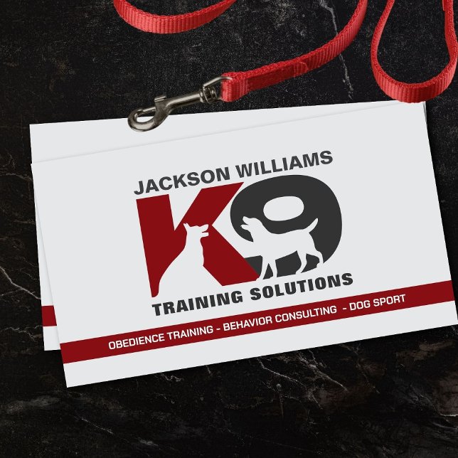 K9 Training - Dog Trainer - Canine Behaviourist  B Business Card (Creator Uploaded)