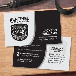 K9 Training - Dog Trainer - Canine Behaviourist  Business Card