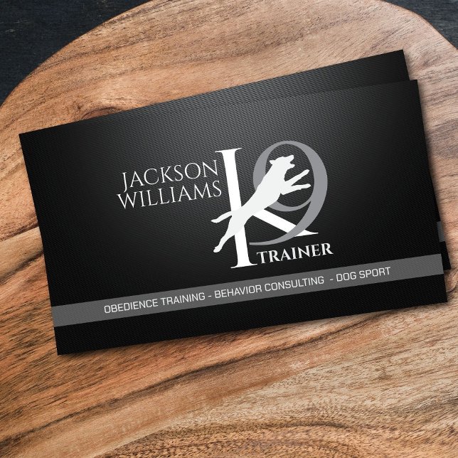 K9 Training - Dog Trainer - Canine Behaviourist  Business Card (Creator Uploaded)
