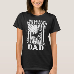 K9 Unit Belgian Malinois Dad Flag PD Police Traine T-Shirt