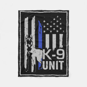 K9 Unit Malinois - Belgian shepherd -Mechelaar Fleece Blanket