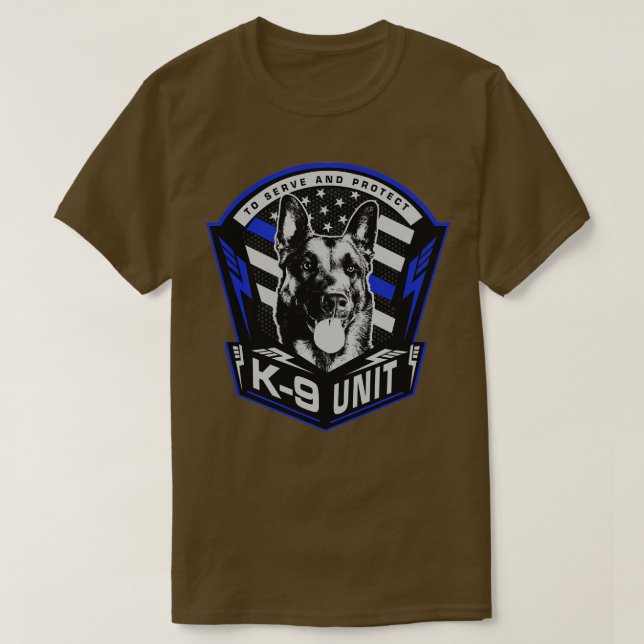 K9 Unit Malinois Belgian shepherd Mechelaar T-Shirt (Design Front)