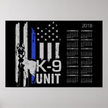 K9 Unit - Malinois  Calendar 2018