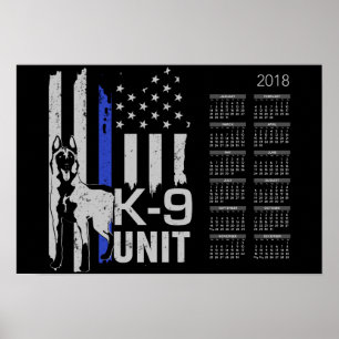 K9 Unit - Malinois  Calendar 2018 Poster