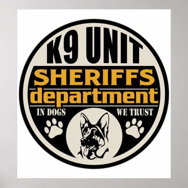 K9 Unit Sheriff's Department Poster (Front)