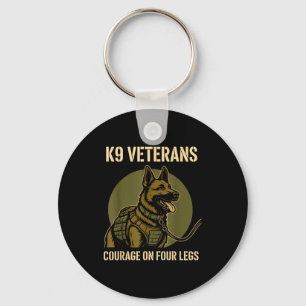 K9 Veterans Courage On Four Legs Mwd Handler  Key Ring