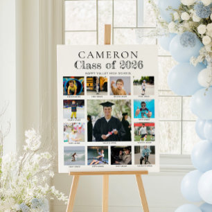 K-12 Graduation Photo Timeline Collage Poster