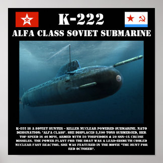 K-222 Soviet Alfa Class Submarine Print