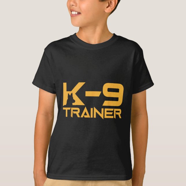 K-9 K9 Dog Handler Trainer Police Security Hallowe T-Shirt (Front)