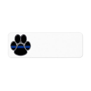 K-9 Thin Blue Line Return Address Label
