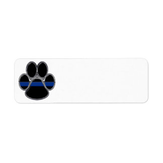 K-9 Thin Blue Line Return Address Label