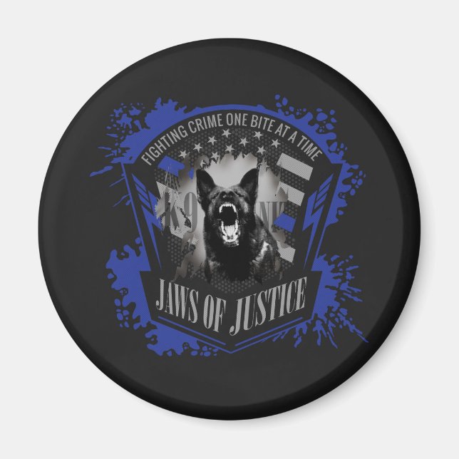 K-9 Unit - Jaws of Justice Magnet (Front)
