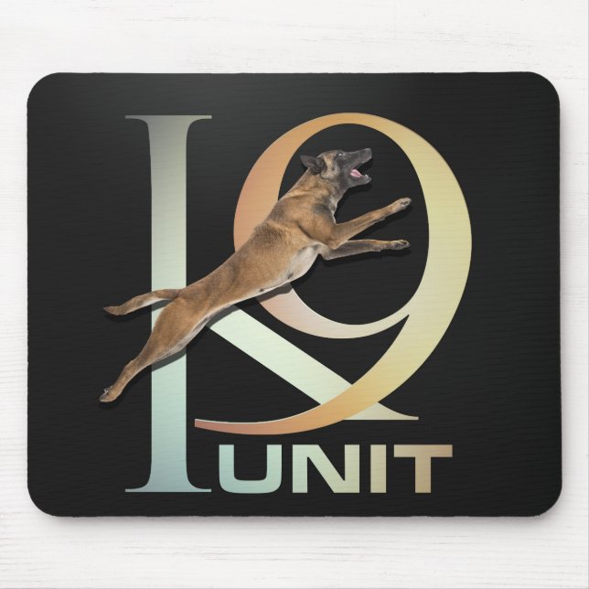 K-9 Unit  -Police Dog Unit- Malinois Mouse Pad (Front)