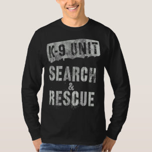 K 9 Unit Search & Rescue S A R Dept Vintage Sar Ca T-Shirt