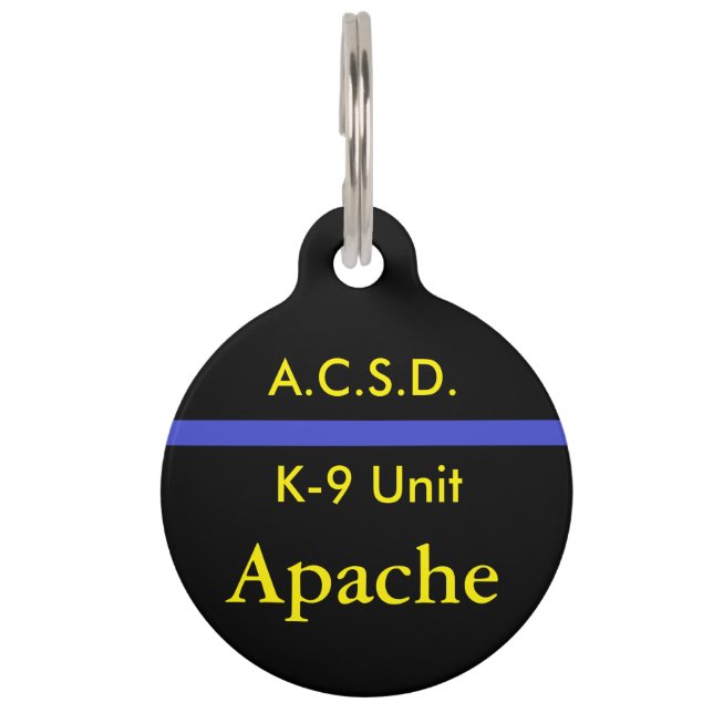 K-9 Unit Sheriff's Department Dog Tag (Front)