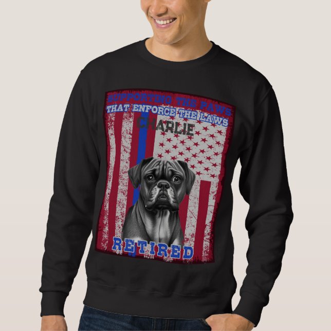 K-9 Veteran Boxer Working Dog Personalised  Sweatshirt (Front)