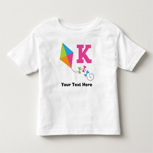 K Alphabet Letter Personalised Toddler T-Shirt (Front)
