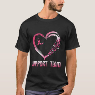K Butterfly He Support Team Breast Cancer Awarenes T-Shirt
