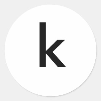 k classic round sticker