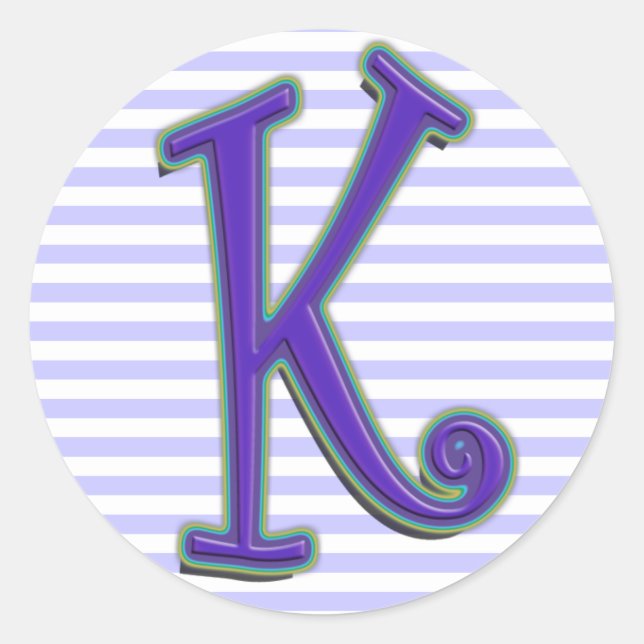 K CLASSIC ROUND STICKER (Front)