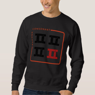 K culture Korean alphabet Hangul Consonant   40 Sweatshirt